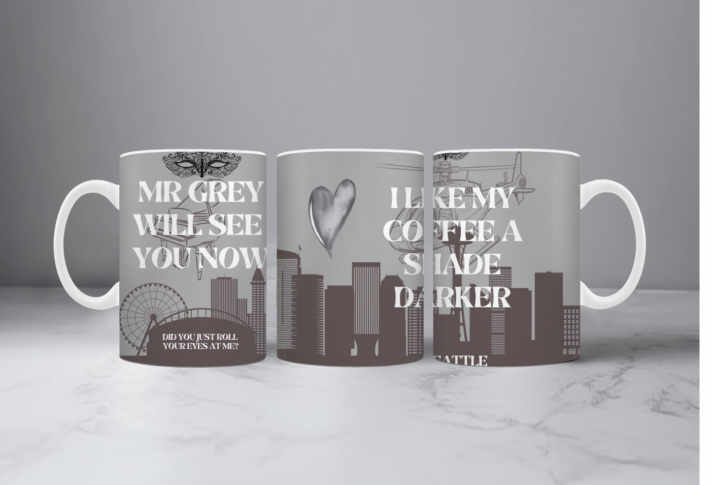 Mr Grey design mug
