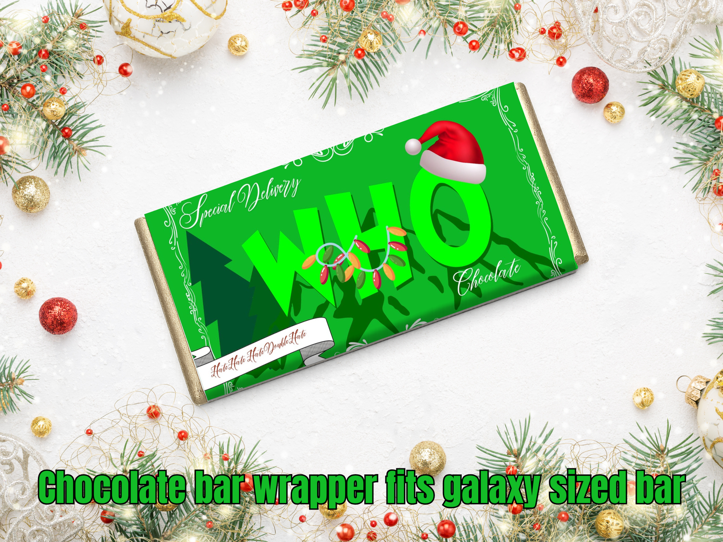 Movie night chocolate bar wrapper