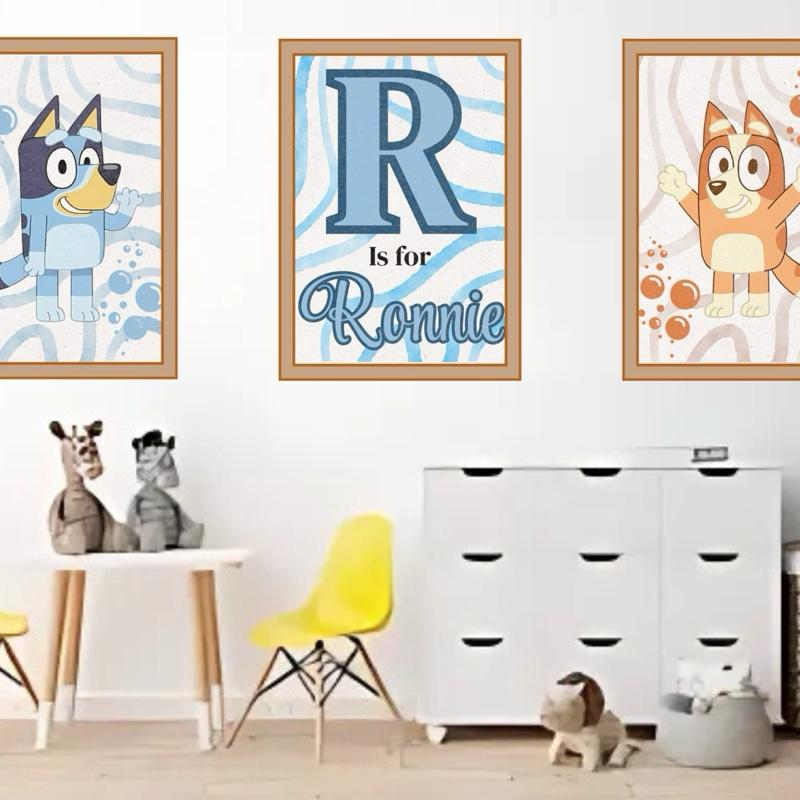 SET OF 3 BLUEY PRINTS