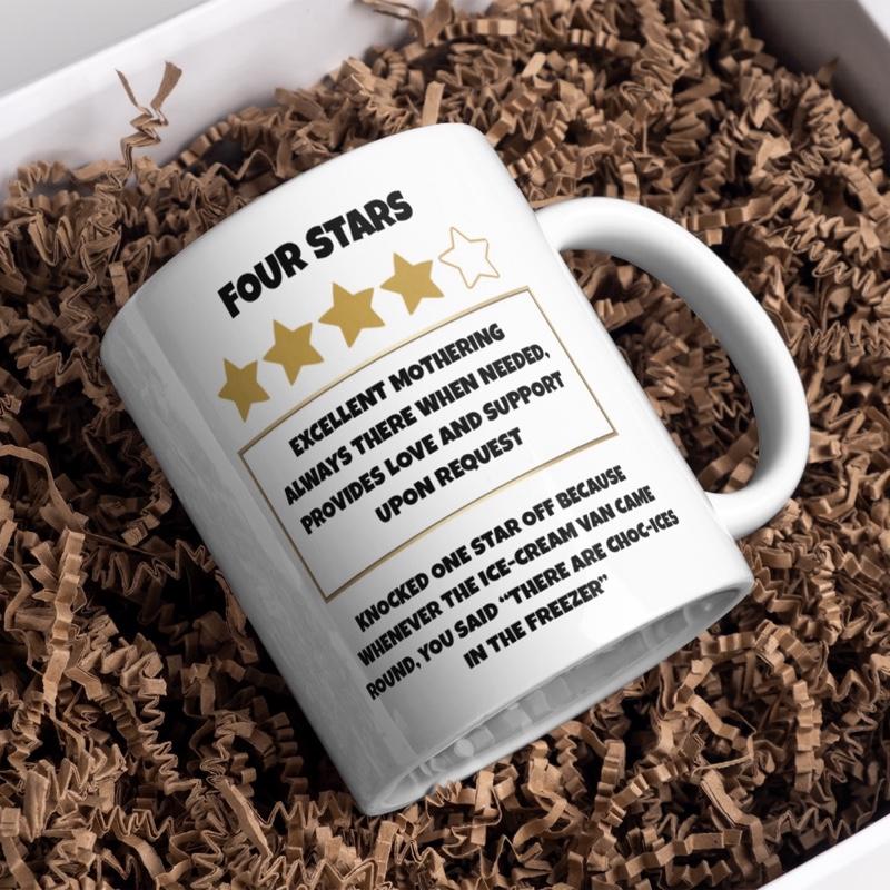 Four stars funny mum Mug perfect for Mother’s Day