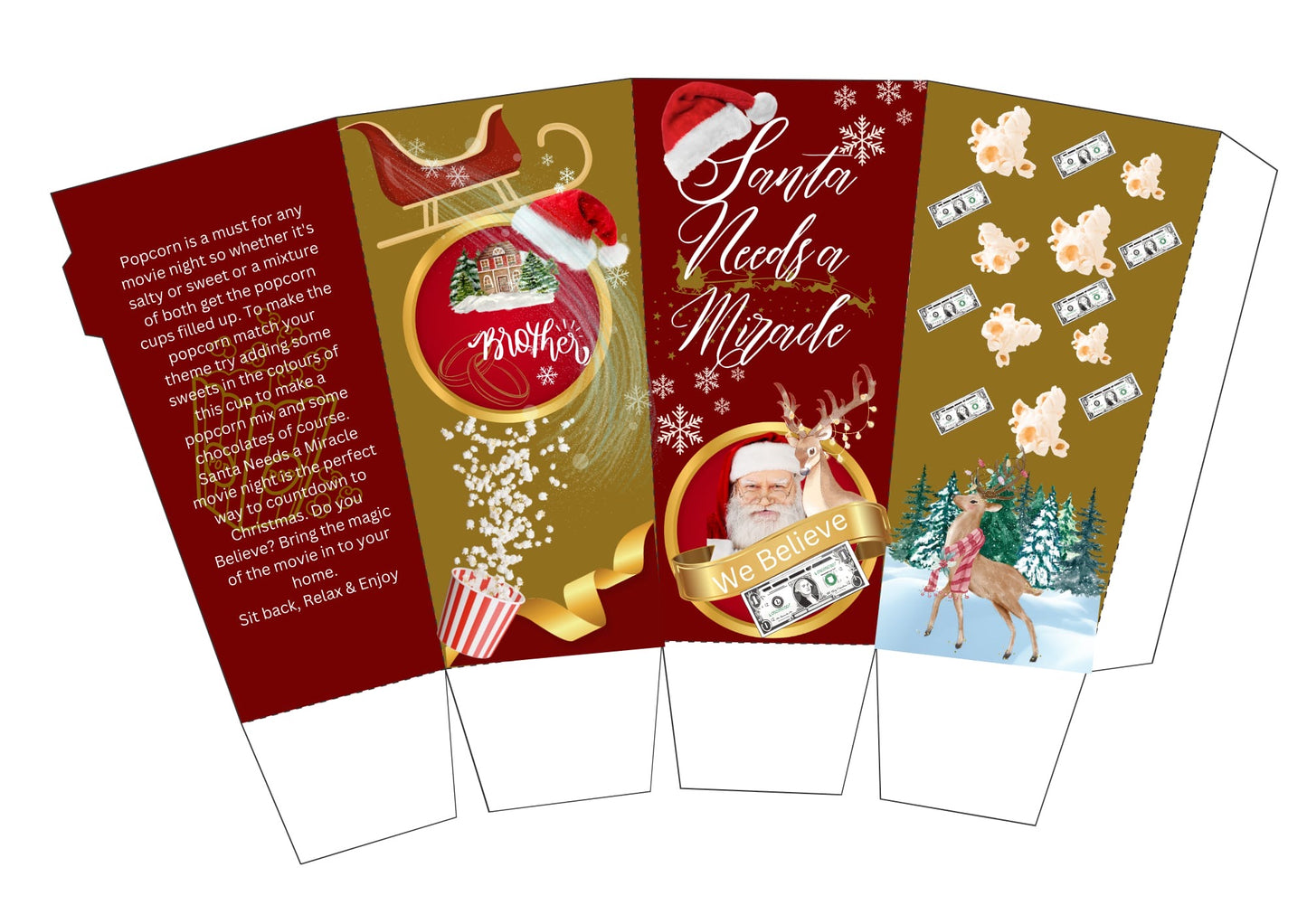 Movie night popcorn box