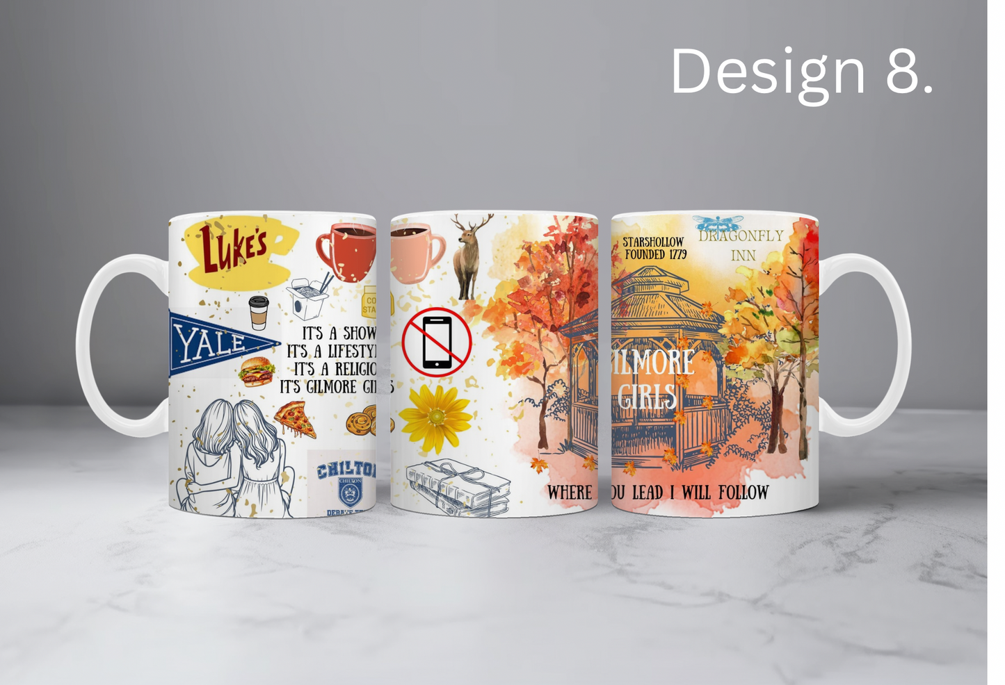Girlmore Girls design mugs
