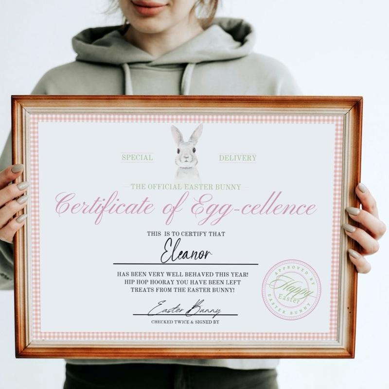 Personalised Easter Certificate for Kids