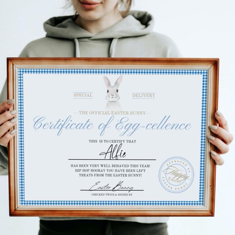 Personalised Easter Certificate for Kids