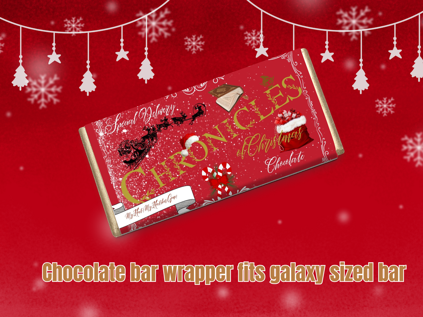 Movie night chocolate bar wrapper