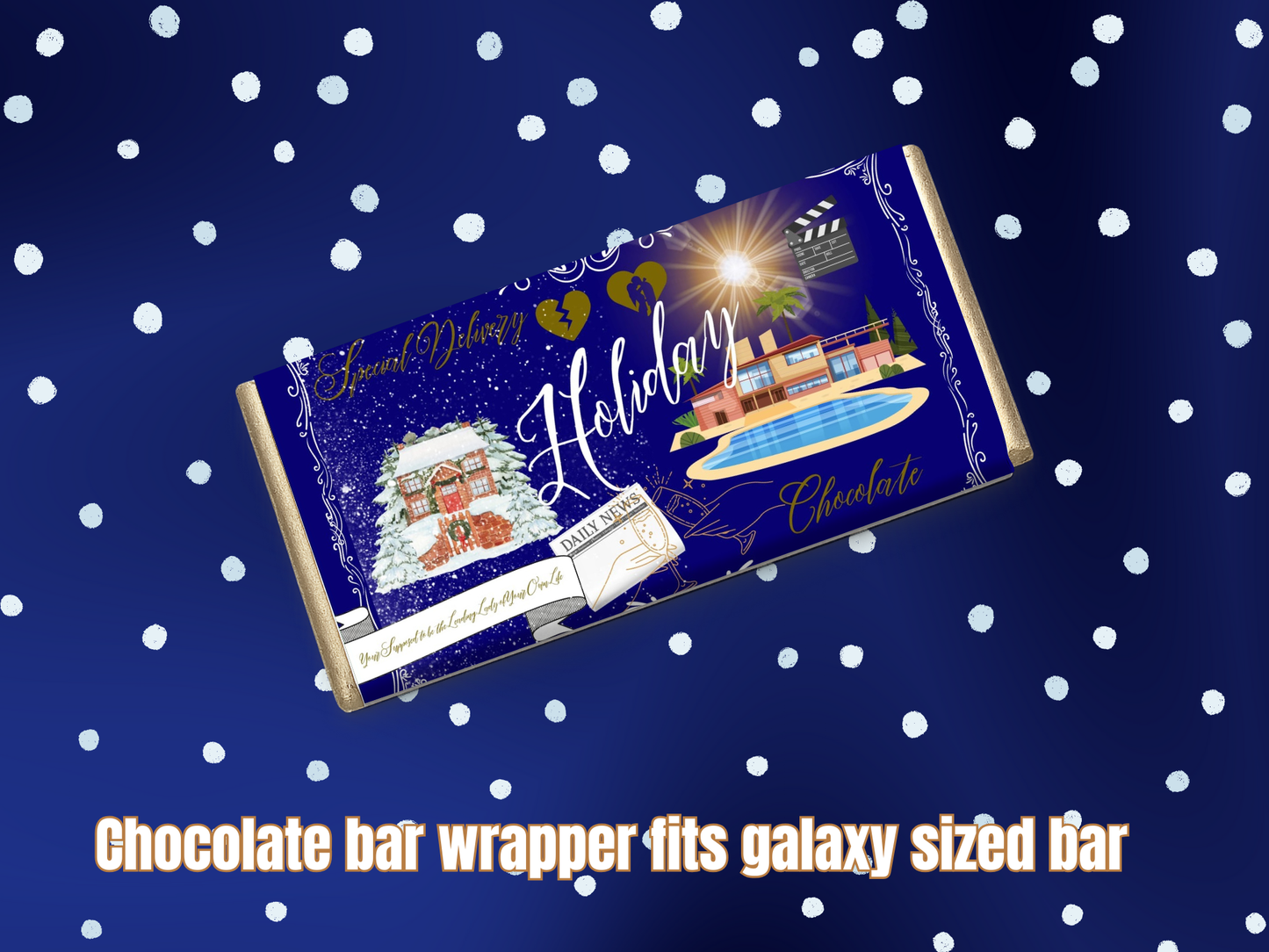 Movie night chocolate bar wrapper