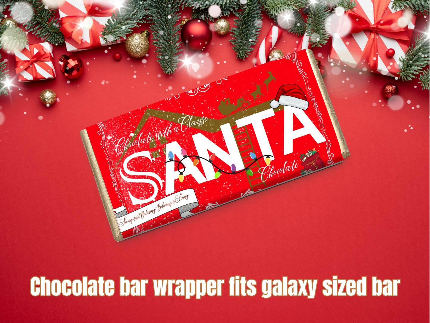 Movie night chocolate bar wrapper