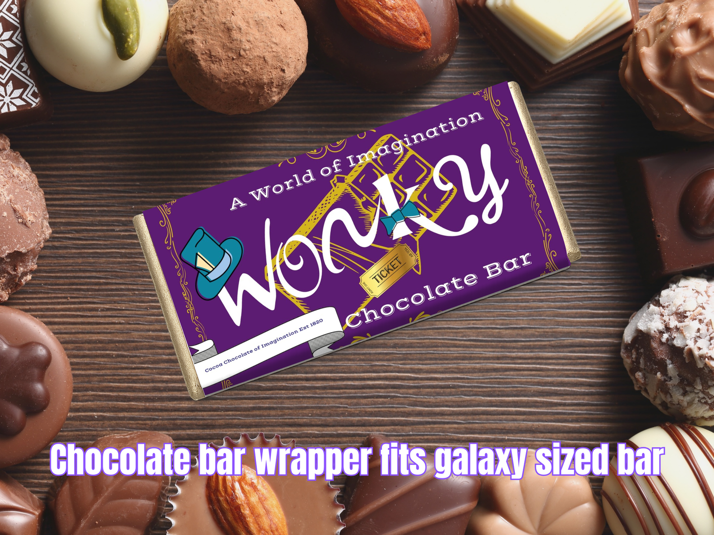 Movie night chocolate bar wrapper
