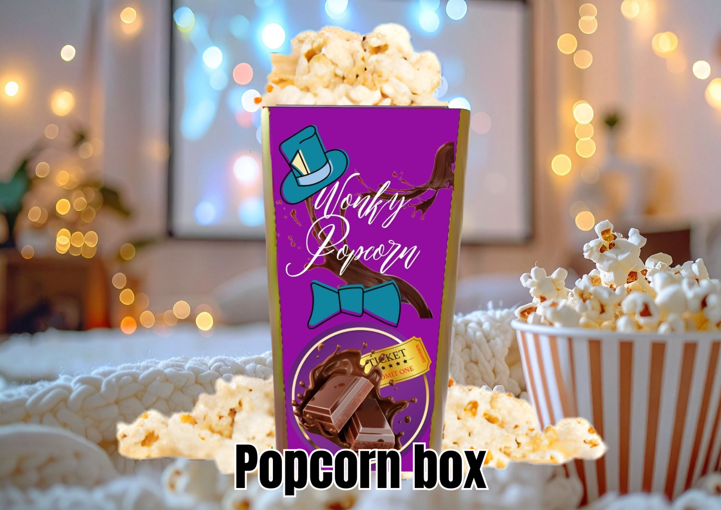 Movie night popcorn box