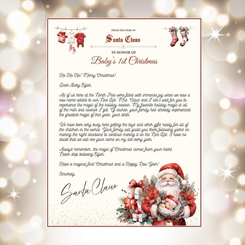 Personalised Santa Letter for Baby's First Christmas