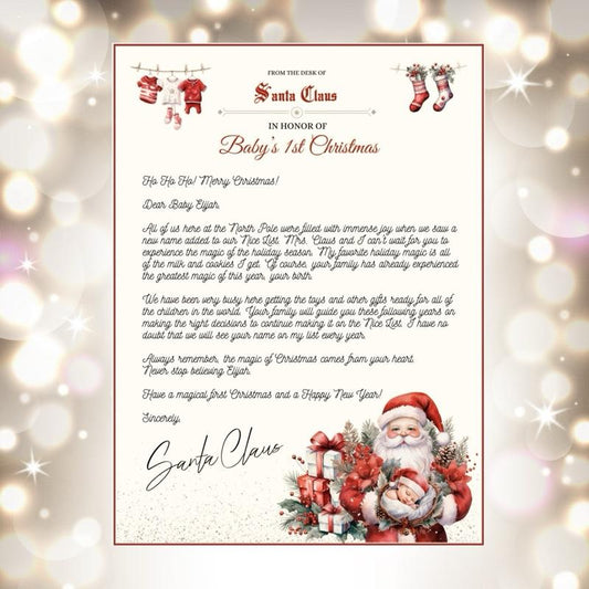 Personalised Santa Letter for Baby's First Christmas