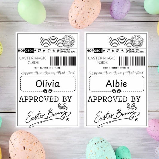 Personalised Easter labels pack of 10