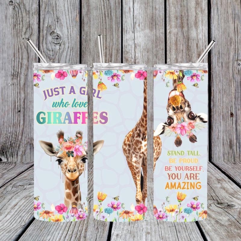 Just a Girl Who Loves Giraffes 20oz Tumbler