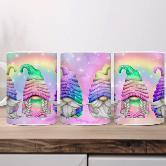 Rainbow Gnome Design 11oz Mug