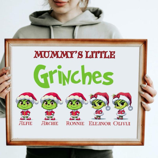 Personalised mummy’s little grinches print