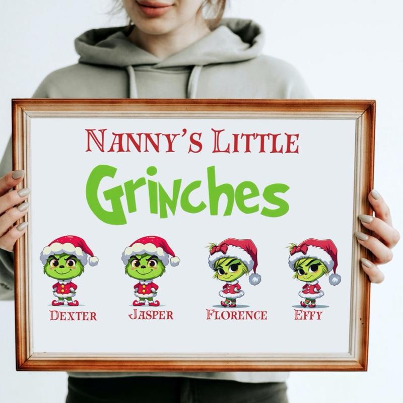 Personalised mummy’s little grinches print