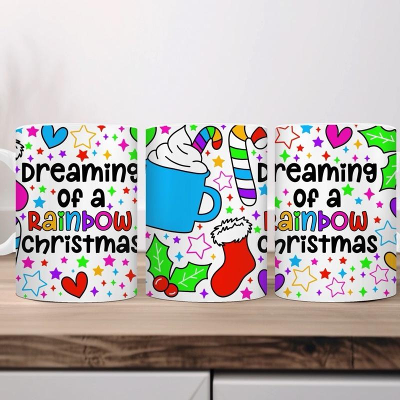 Dreaming of a Rainbow Christmas 11oz Mug
