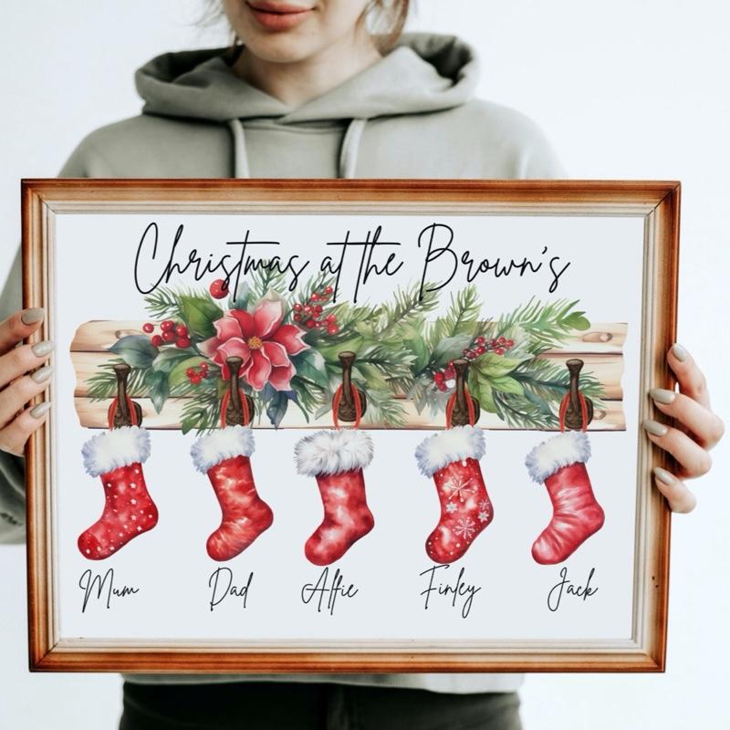 Personalised Xmas stocking print