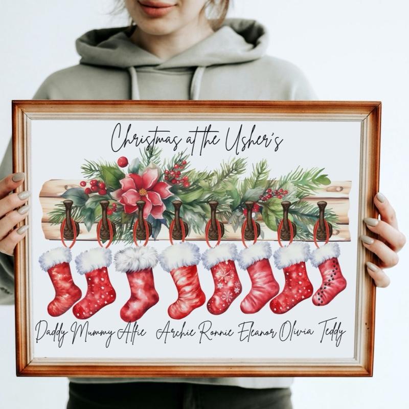Personalised Xmas stocking print
