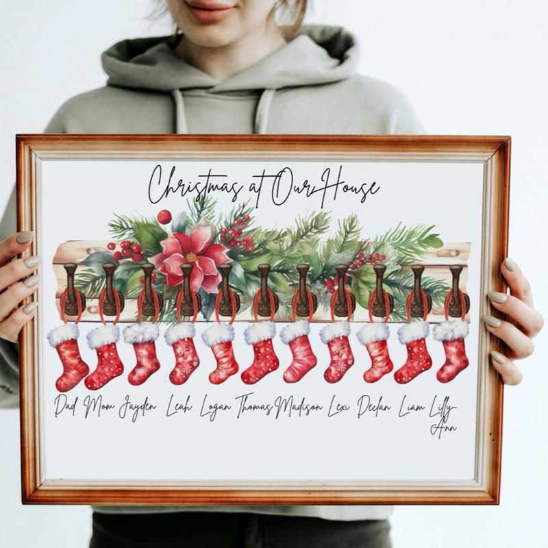 Personalised Xmas stocking print